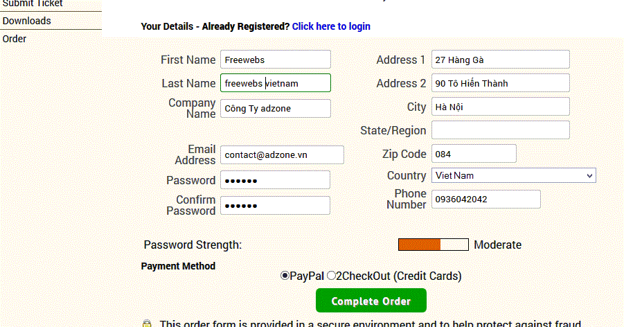 Host pro không mất phí