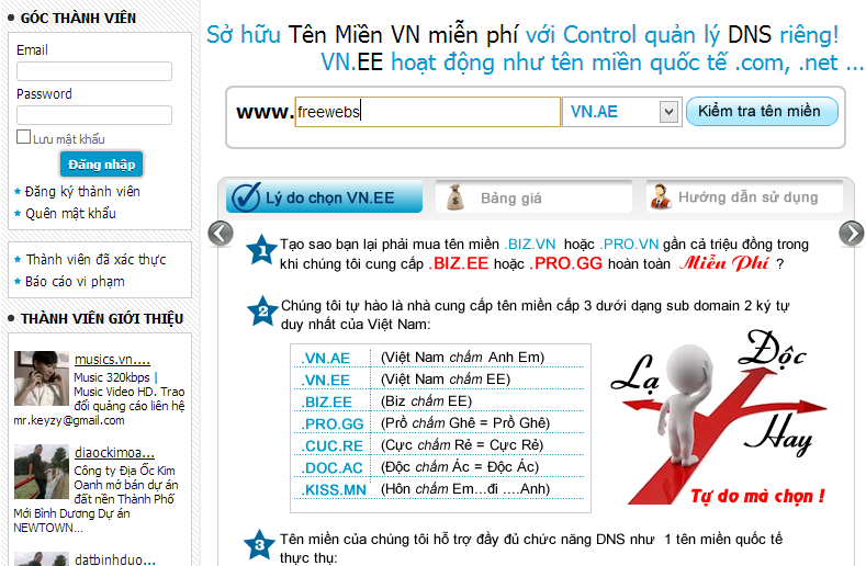 Ten mien mien phi